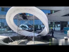 Edelstahl-Grafik-Skulptur der 3,5 Meter-Höhen-moderne LED