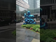 Rasen- und Gartenstatuen 316L SS und Skulpturen blaues Backen lackiert