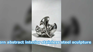 Anpassbares Design, abstrakte Metallskulptur mit polierter Spiegeloberfläche