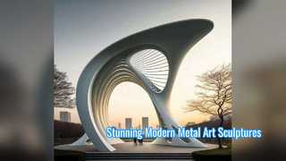 Moderne abstrakte Metallskulptur für architektonische Dekoration
