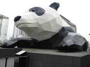 Panda-im Freien gestaltet große Garten-Kunst Edelstahl-Backen-Lack