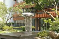 Moderner Garten-große Skulptur im Freien, Edelstahl-Brunnen-Oberfläche poliert