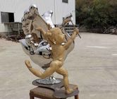 Zeitgenössische Metallstatuen-im Freien allgemeine dekorative Edelstahl-Tier-Skulptur