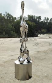 Dauerhafte moderne Metalledelstahl-Skulptur im Freien für Garten-Dekoration