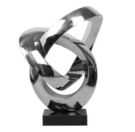 Kundenspezifische abstrakte Edelstahl-Skulptur im Freien und Metallgarten-Skulptur