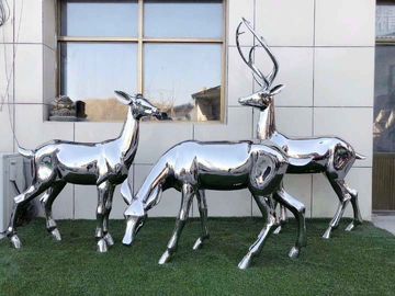 Polierss Metalltierskulpturen des Spiegel-für Garten-Verzierungen